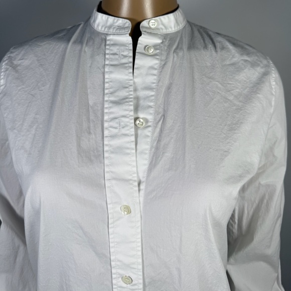 J. Crew Women’s Size 2 White Stretch Perfect Bodysuit Shirt - Picture 5 of 9